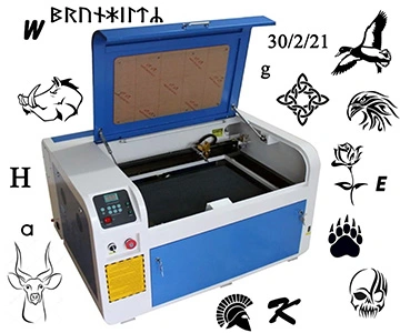 JN handmade knives LASER CARVER